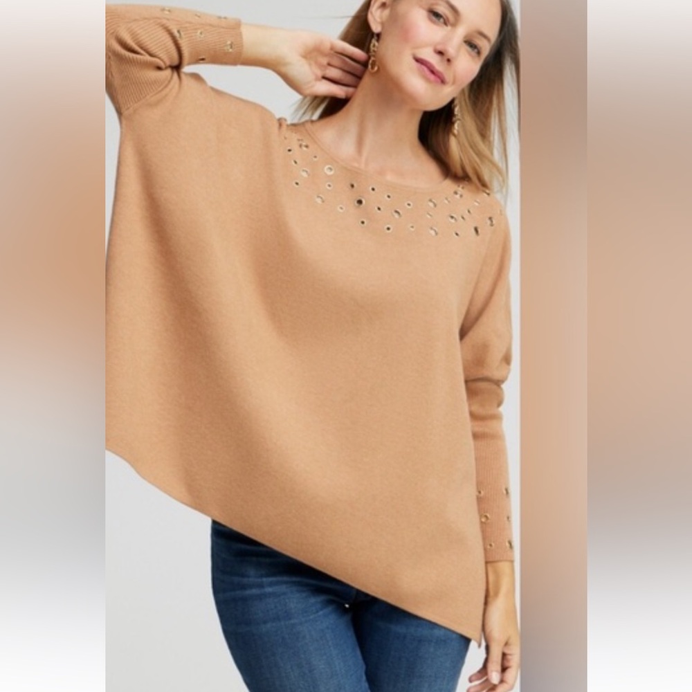 Chicos poncho grommet sweater